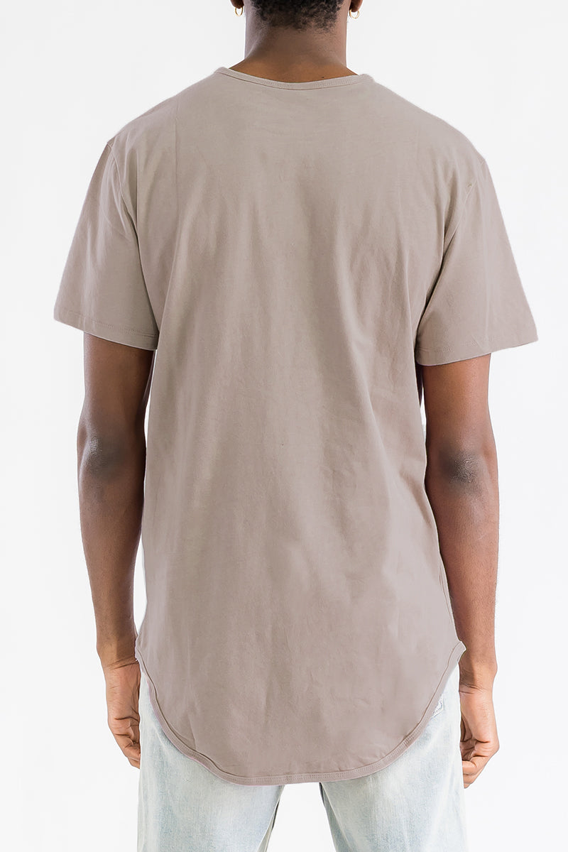 Classic Scallop Tee – Men's 100% Cotton