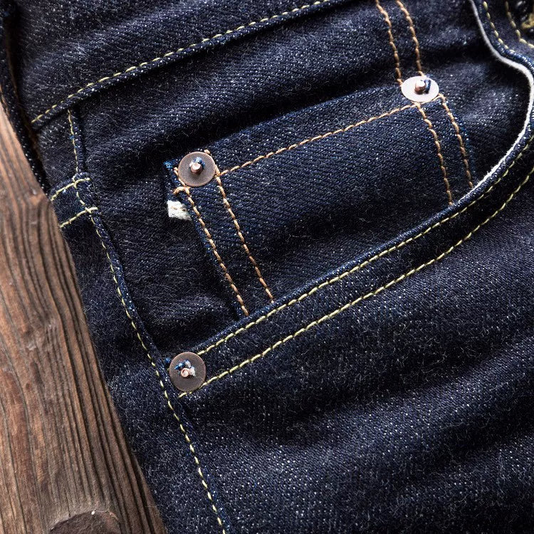 Red Tornado Heavy Weight Indigo Selvage Unwashed Pants Unsanforised Thick Raw Denim Jean