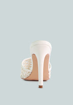 Tease Woven Heeled Slides