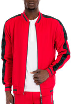 Diamond Tape Track Jacket | Zip-Up Athletic Jacket