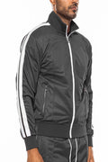 Front Pleat Full-Zip Track Jacket