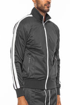 Front Pleat Full-Zip Track Jacket