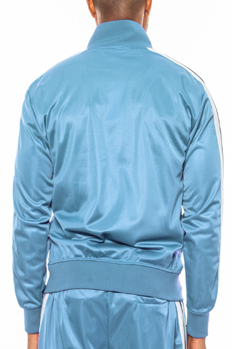 Front Pleat Full-Zip Track Jacket