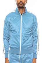 Front Pleat Full-Zip Track Jacket