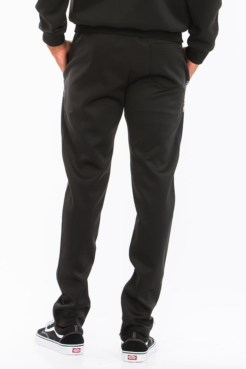Printed Poly Span Track Set | Regular Fit with Zipper Details