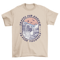 Travel quote with landscape t-shirt