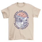 Travel quote with landscape t-shirt