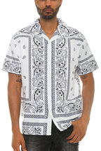 Trill Paisley Print Button-Down Vacation Shirt