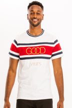Men's White GOOD VIBES Tee Shirt