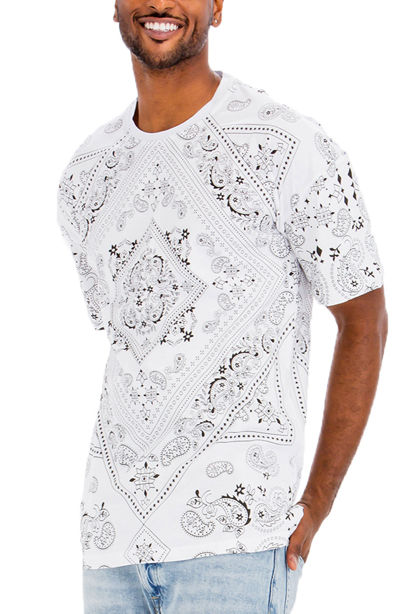 All Over Paisley Print T-Shirt | 100% Cotton