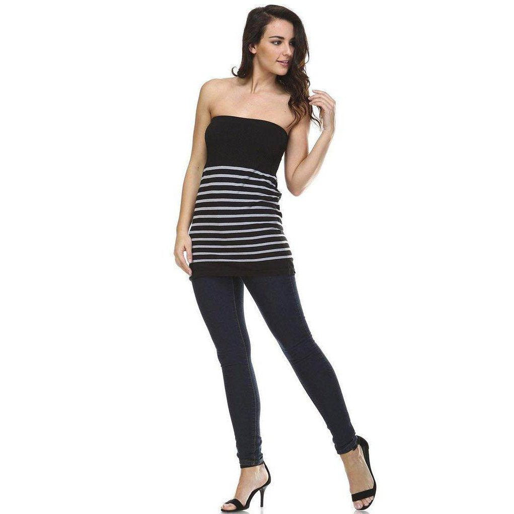 Women's Textured Knit Stretch Tube Top - VacationGrabs