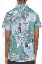 Aves Allover Print Short Sleeve Vacation Shirt