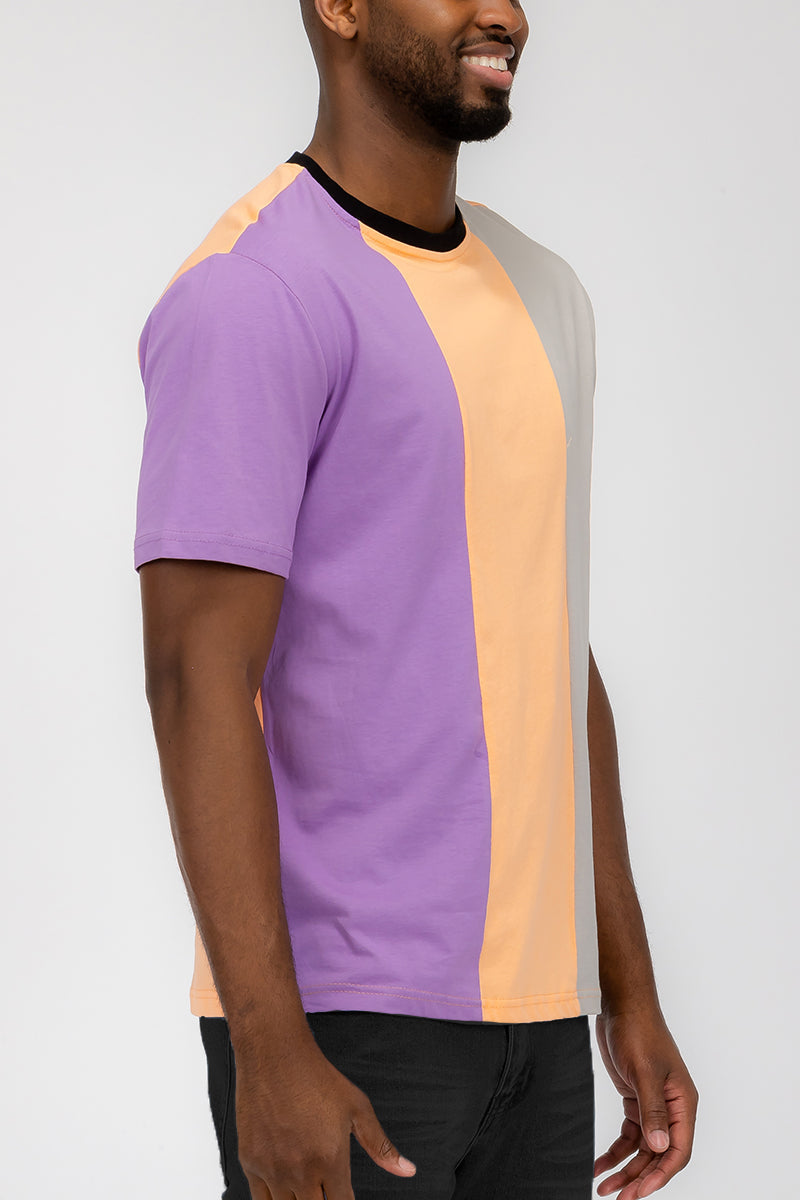 Mason Vertical Color Block T-Shirt | 100% Cotton