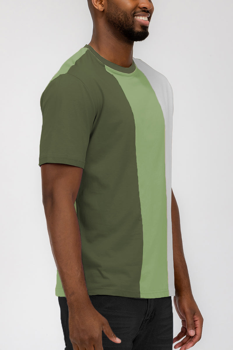 Mason Vertical Color Block T-Shirt | 100% Cotton