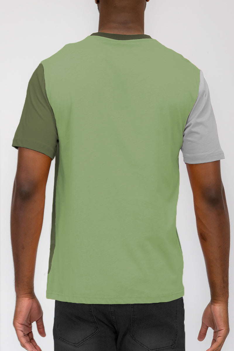 Mason Vertical Color Block T-Shirt | 100% Cotton