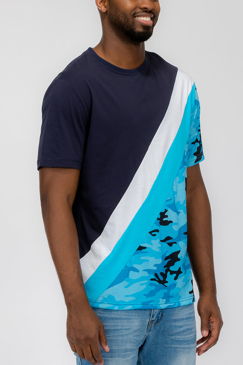 Slade Camo Color Block T-Shirt – Regular Fit