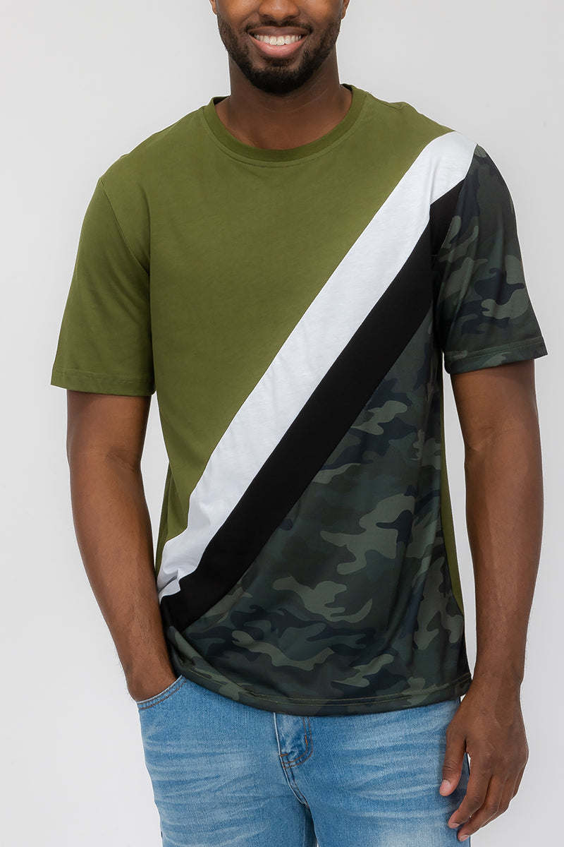 Slade Camo Color Block T-Shirt – Regular Fit
