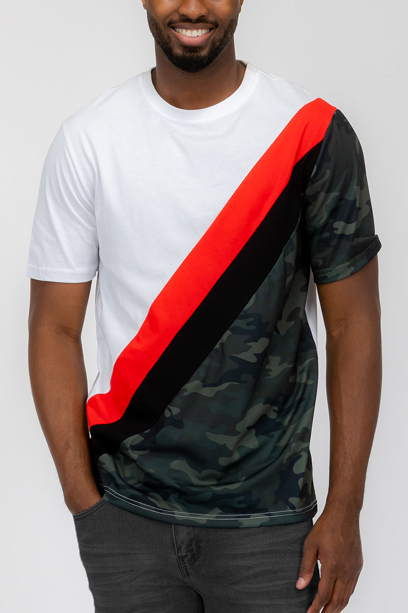 Slade Camo Color Block T-Shirt – Regular Fit