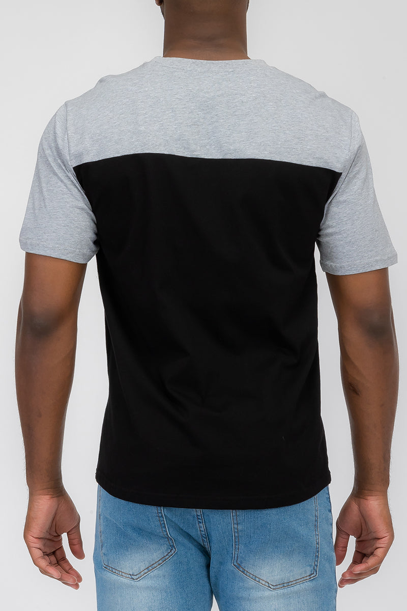 Justin Color Block Tee | 100% Cotton Vacation Shirt