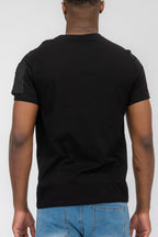 Side Pocket Tee with Zippered Sleeve Pouch | 100% Cotton