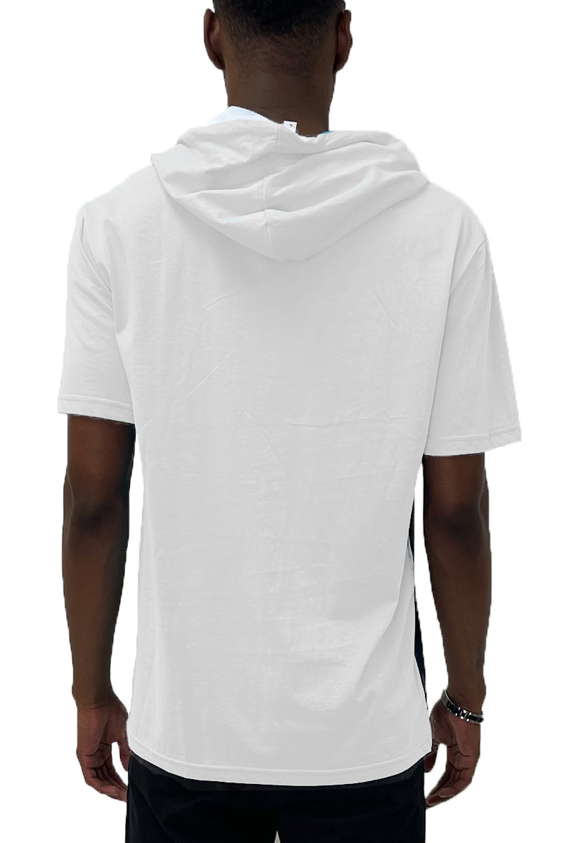 Hooded Cotton Tee with Drawstring – Regular Fit