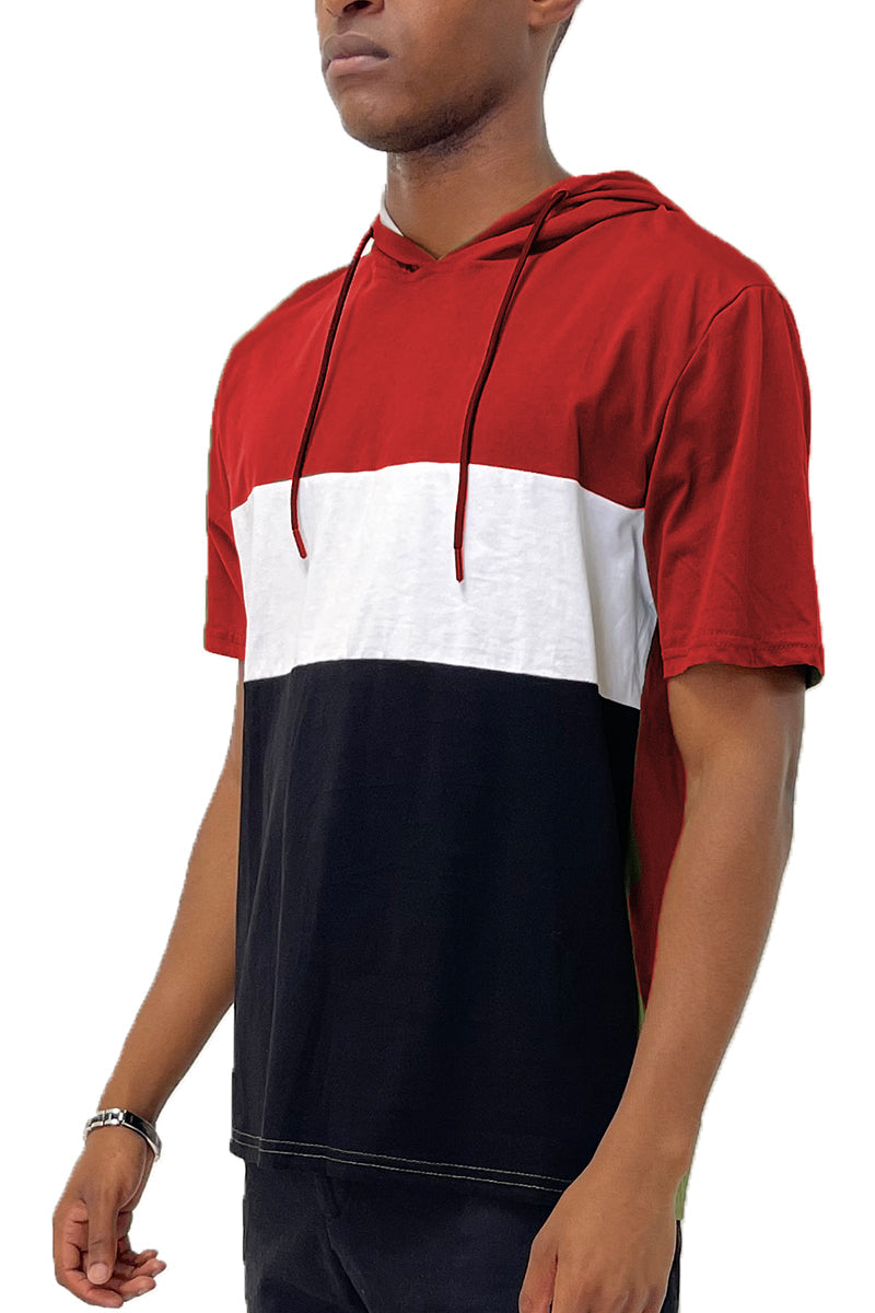 Hooded Cotton Tee with Drawstring – Regular Fit