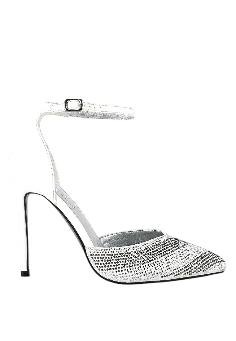Nobles Rhinestone Patterned Stiletto Sandals