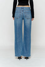 Mid Waist Relaxed Wide Leg Jeans