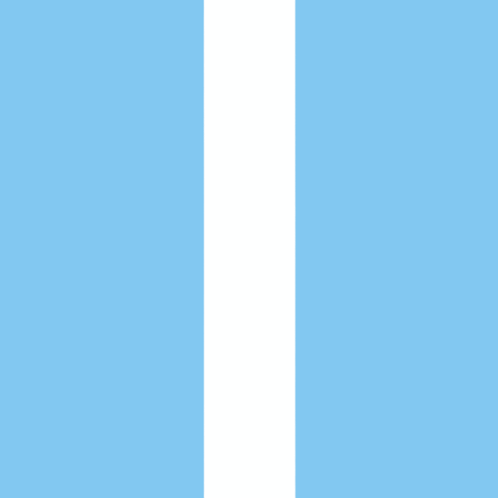 a square of the color sky blue with a wide white vertical stripe
