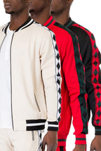 Diamond Tape Track Jacket | Zip-Up Athletic Jacket