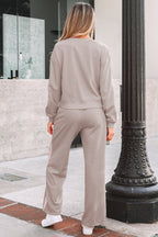 Varsity Stripe Crewneck Pullover & Sweatpants Set
