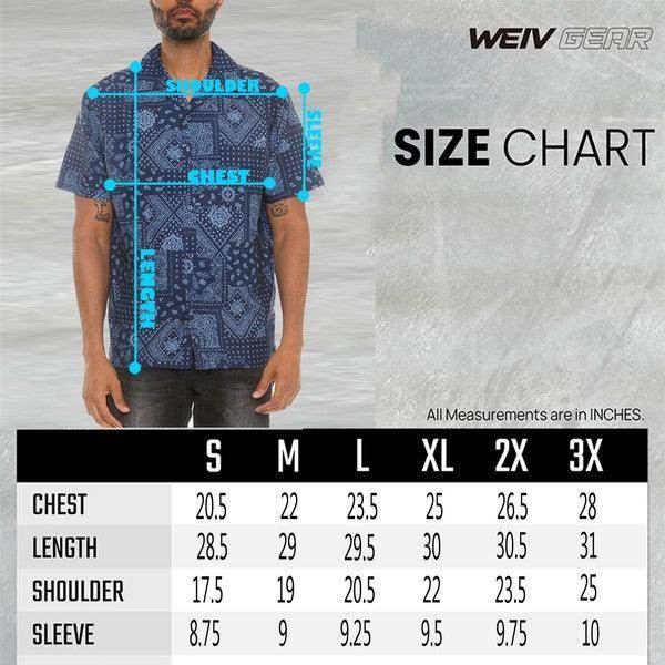 Mens Collared Print Button Down - VacationGrabs