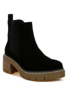 Women's Shoes - BootsVostok Suede Chunky Chelsea Boots - VacationGrabs