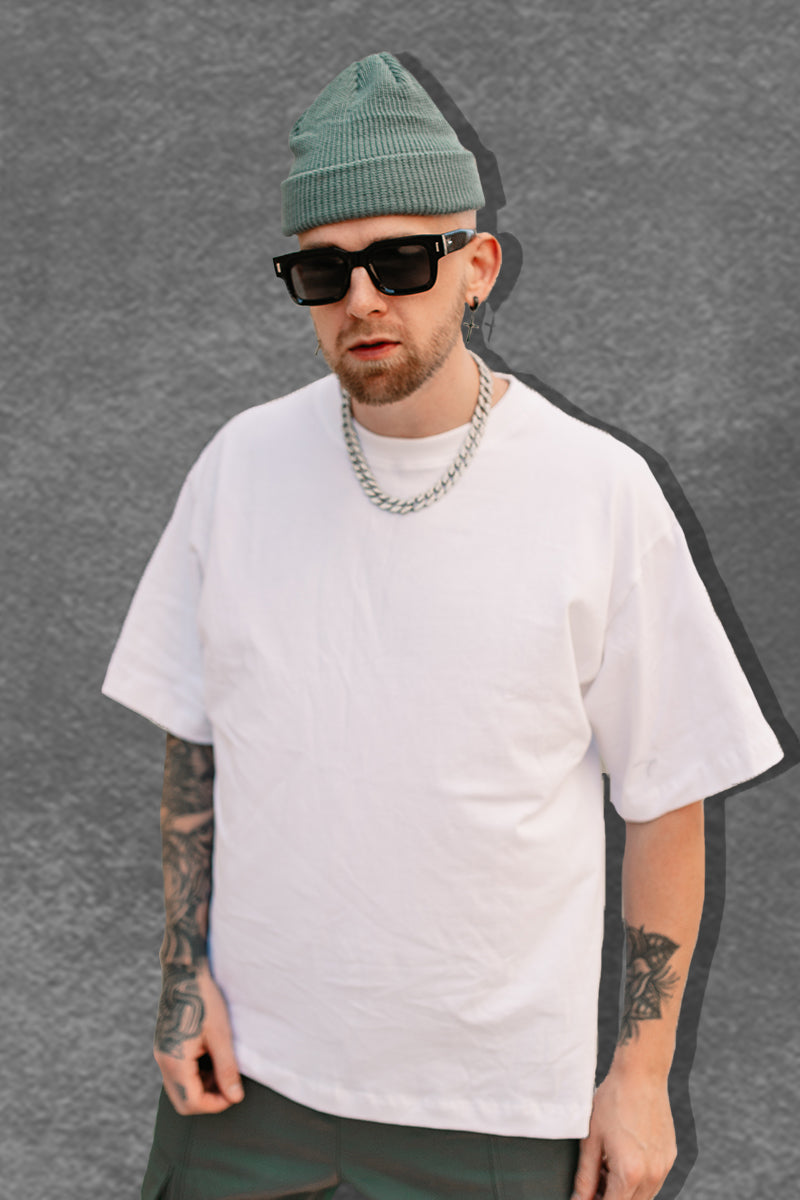 Classic Drop Shoulder Tee – Relaxed Fit Cotton