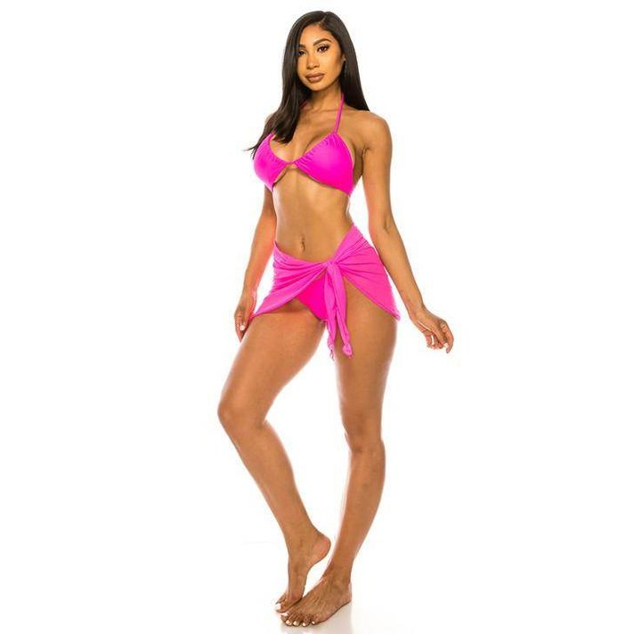 Womens Three-Piece Bikini Set - VacationGrabs