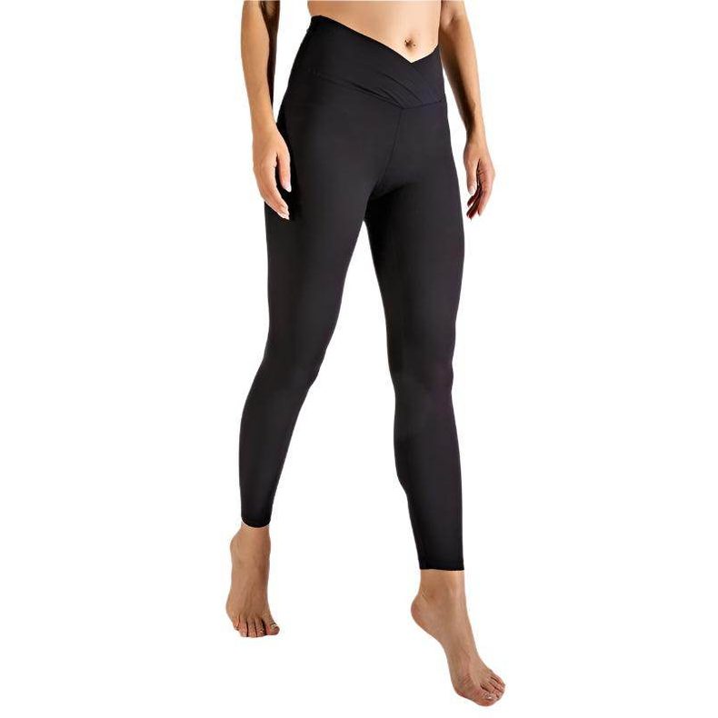 V Waist Full Length Leggings - VacationGrabs