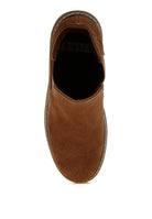 Women's Shoes - BootsVostok Suede Chunky Chelsea Boots - VacationGrabs