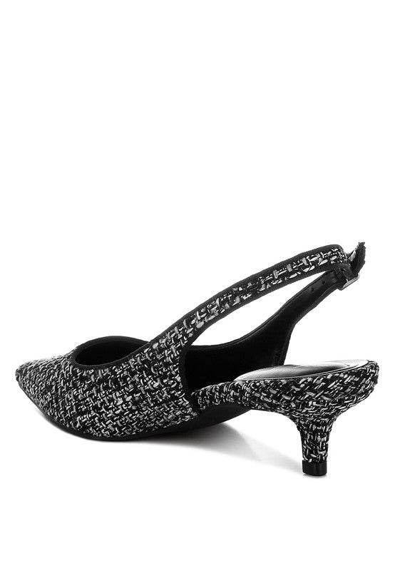 Zehra Boucle Slingback Sandals - VacationGrabs