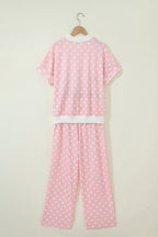 Polka Dot Mock Neck Top & Pants Set