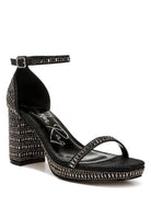 Ronan Rhinestones Embellished Block Sandals - VacationGrabs