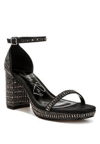 Ronan Rhinestones Embellished Block Sandals - VacationGrabs