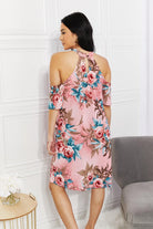 Women's Dresses Sew In Love Full Size Fresh-Cut Flowers Cold-Shoulder Dress