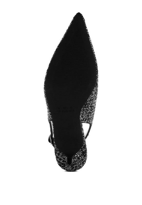 Zehra Boucle Slingback Sandals - VacationGrabs