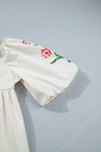 Floral Puff Sleeve Babydoll Dress