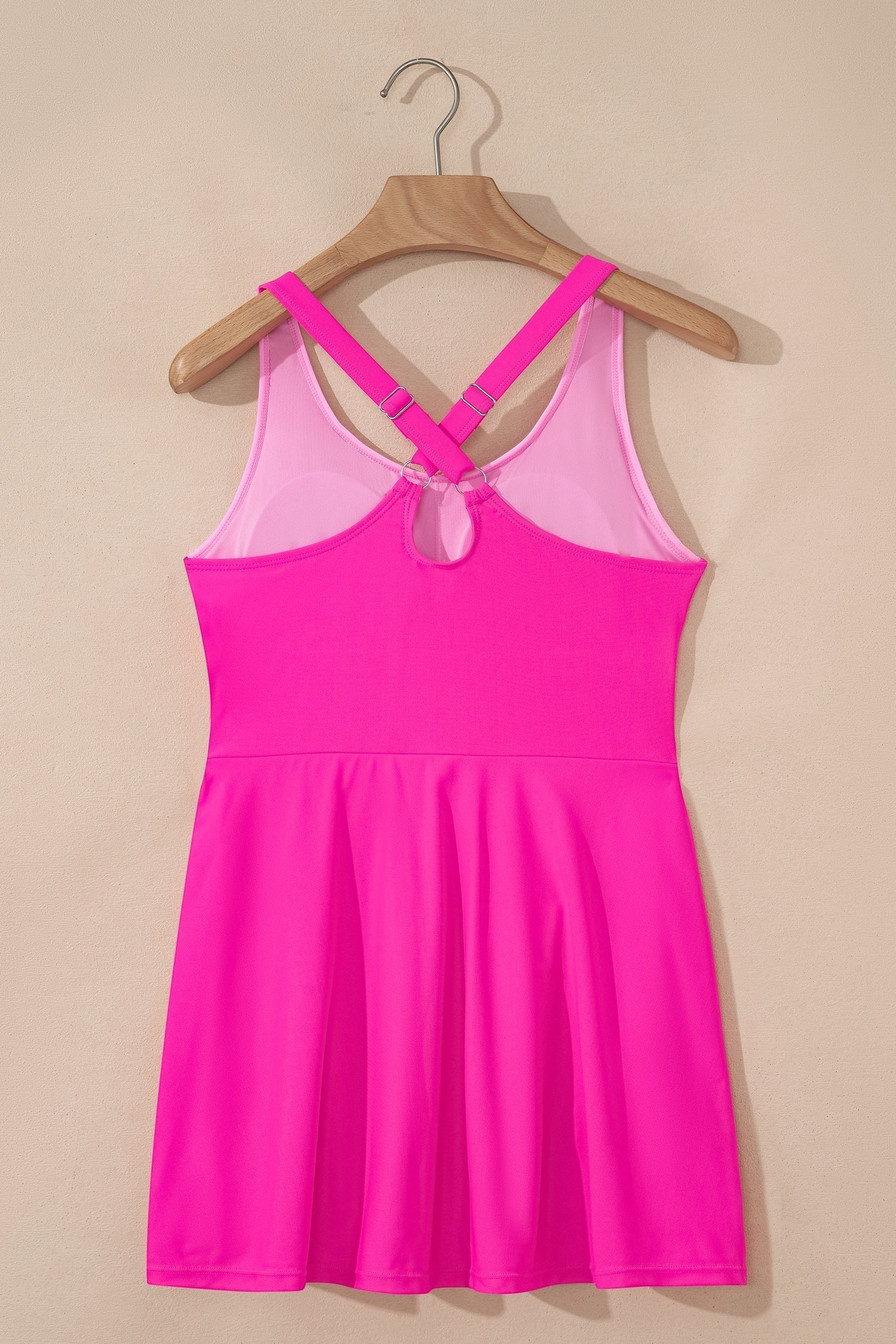 Contrast Trim Scoop Neck One-Piece Swim Dress