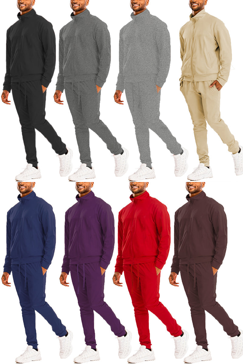 Essential Solid Track Set – Full Zip Jacket & Pants