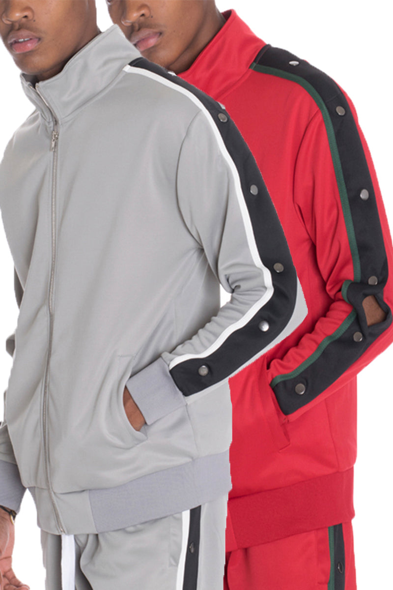 Jordann Snap Button Track Jacket – Regular Fit