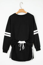 Varsity Stripe Pullover and Mini Skirt Set