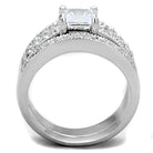 AAA grade cubic zirconia ring for women in silver setting with intricate detailing and sparkling finish