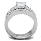 AAA grade cubic zirconia ring for women in silver setting with intricate detailing and sparkling finish